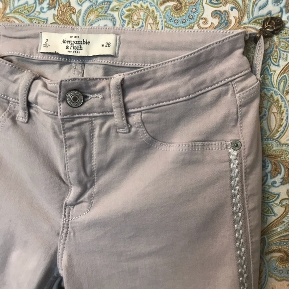 Abercrombie & Fitch Denim - A&F Gray Skinny Jeans with Silver Threading